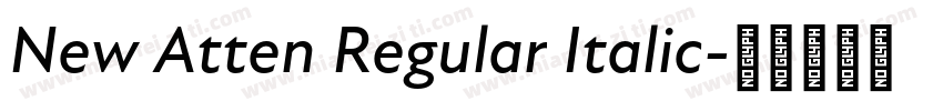 New Atten Regular Italic字体转换